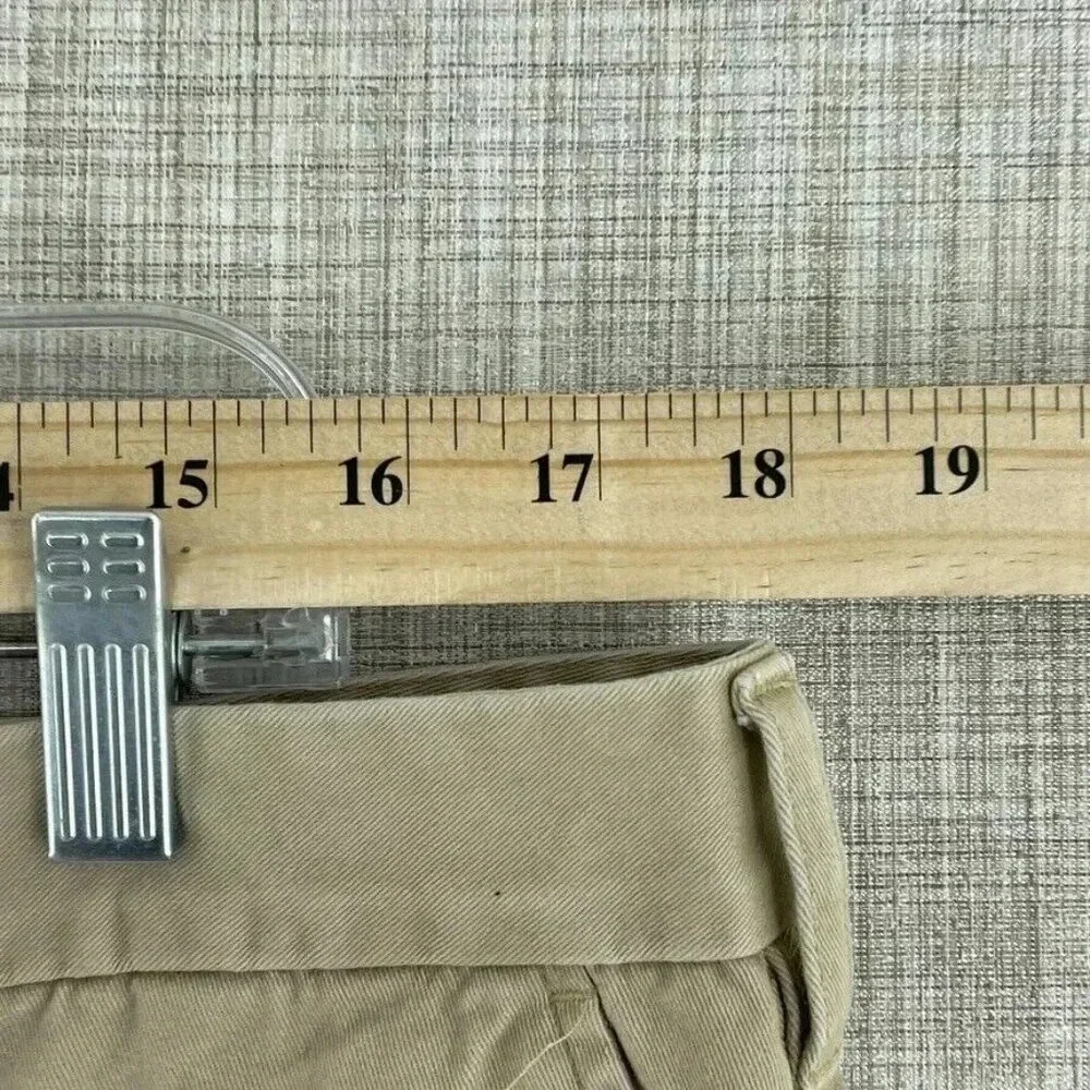 Lands End Cotton Chino Shorts Mens 36 Tan 0111